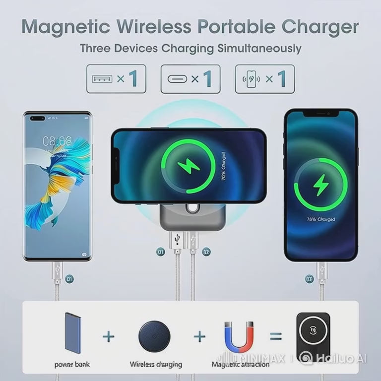 M 📱🔋  Bateria inalambrica Iphone ⚡️🍎